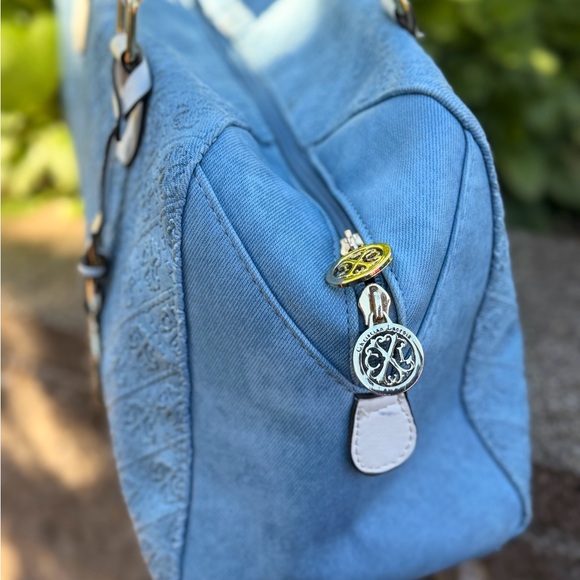 Christian Lacroix Light Blue Satchel with White Handles - Picture 2 of 6